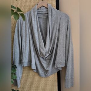 Calvin Klein Grey Draped Cowl Neck Sweater